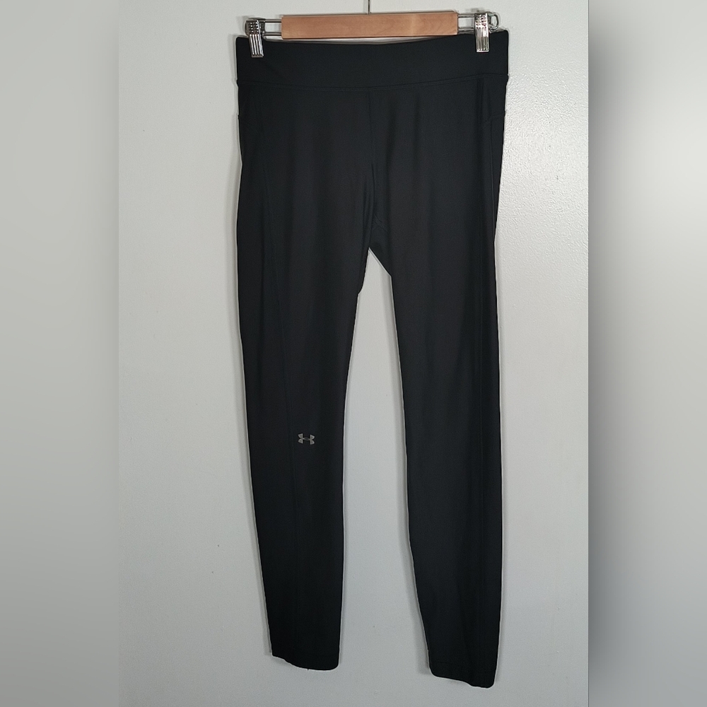 Under Armor Black HearGear Compression Workout Leggings Women's Size Large